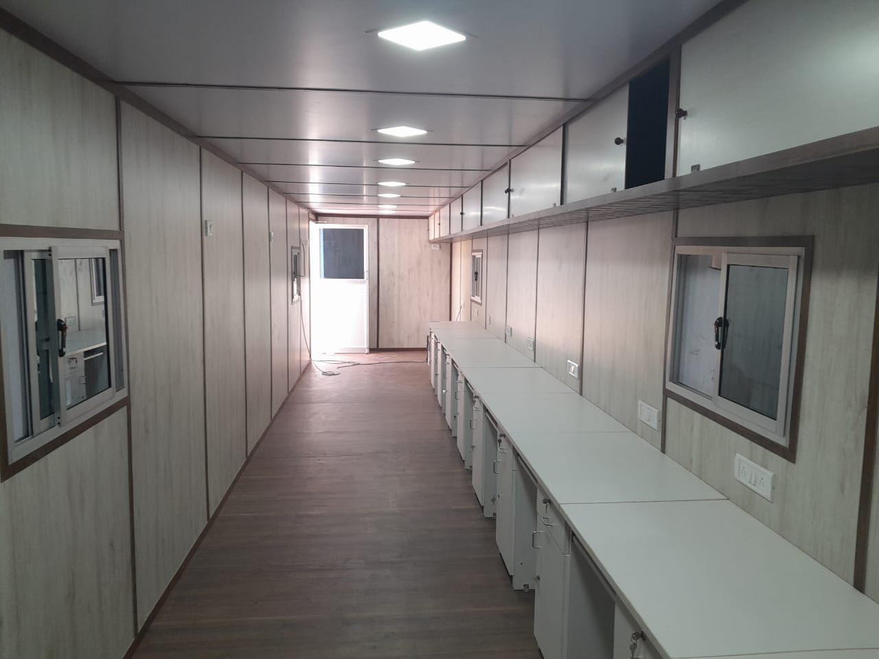 Container home in mountain setting